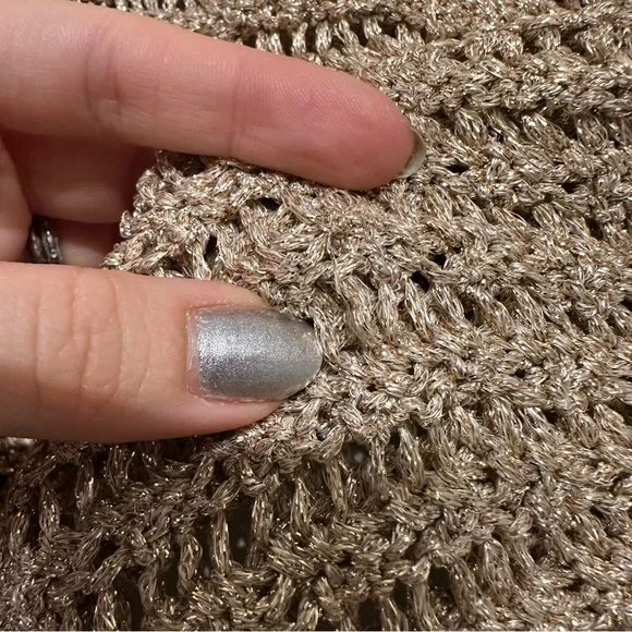 Meshki Waverly Metallic Knit Mini Skirt Large - Picture 7 of 10